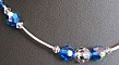 Collier tubes Bleu capri