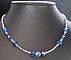 Collier tubes Bleu capri