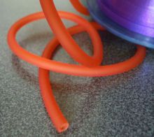 Cordon tube creux Orange 4mm par 20cm