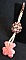 Gri-gri Nounours rose grande boule de perles