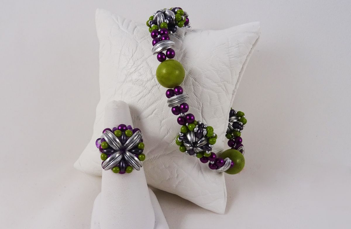 Kit bracelet Crescentia Violet