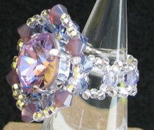 Kit bague Gl&eacute;nan Violet Cyclamen