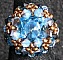 Kit bague Morgan carr&eacute;e bleu opale