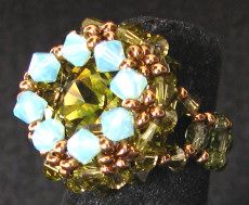 Kit bague Morgan carr&eacute;e vert opale
