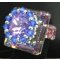 Kit bague Orcade pastel au carré en cristal Swarovski décoré d'un cabochon serti