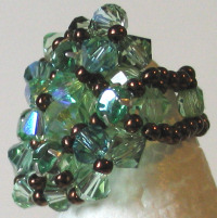 Kit bague avec strass Addison vert