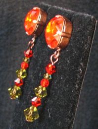 Kit boucles d'oreilles Hyacinth kaki