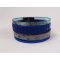Kit bracelet  manchette quatuor de cuir  bleus
