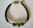 Kit Bracelet Tube Noir perles Bali & Hématites