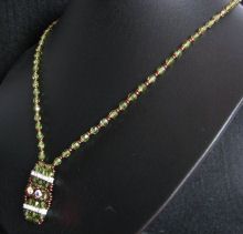 Kit collier Gothica olivine
