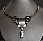 Kit collier tube en Feuille d'argent sur cuir