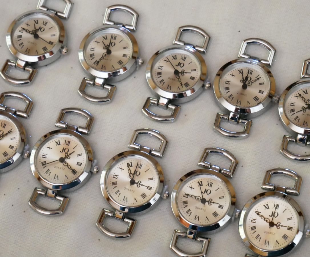 Lot de 10 cadrans argenté pour création de montre