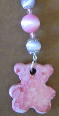 Marque-page Nounours rose