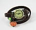 Montre bracelet cuir Citrouille d'Automne