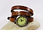 Montre bracelet cuir 3 tours phrase grav&eacute;e