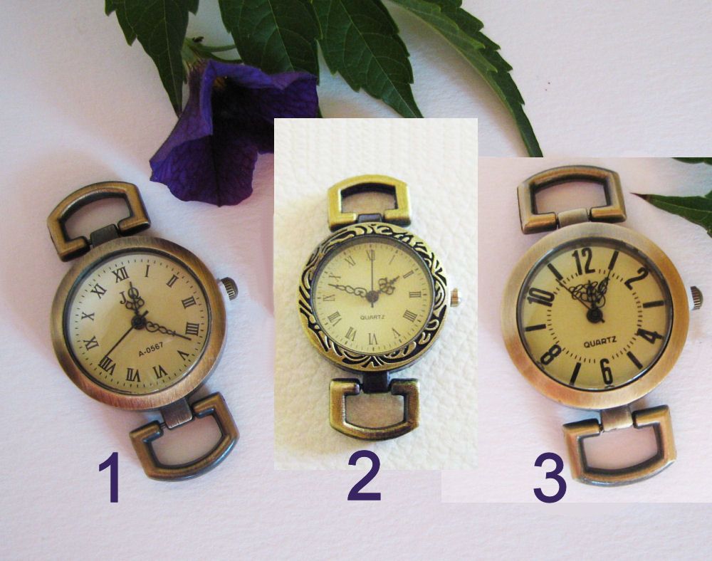 Montre bracelet 3 tours cuir Steampunk