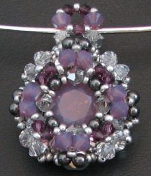 Pendentif Andros Cyclamen argent sur torque