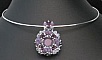 Pendentif Andros Cyclamen argent sur torque