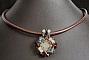 Pendentif Andros Sable et ciel sur cuir