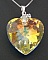 Pendentif  Coeur Swarovski cha&icirc;ne argent