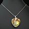 Pendentif  Coeur Swarovski cha&icirc;ne argent