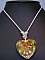 Pendentif  coeur Swarovski  sur cordon blanc