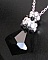 Pendentif  grosse toupie noire Swarovski sur cha&icirc;ne