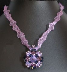 Pendentif en kit Andros Indigo violet