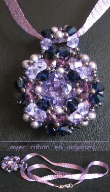 Pendentif en kit Andros Indigo violet