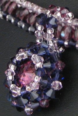 Bijoux fantaisie et bagues couleur Violet en cristal Swarovski