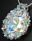 Pendentif m&eacute;daillon Opale-argent en kit