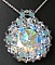 Pendentif m&eacute;daillon Opale-argent en kit