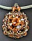 Pendentif Mekiro Grand Ambre sur cordon