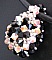 Pendentif grand Mekiro Noir et blanc sur cuir