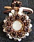 Pendentif Milos Sable Mocca sur cuir