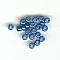 Rocaille 2mm bleu m&eacute;tallis&eacute; x7g