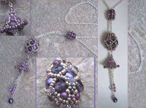 Sautoir Java violet en kit