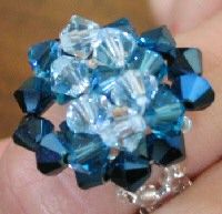 Toupie 4mm Metallic Blue 2X x 12