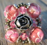 Toupie 4mm Rose AB x 12