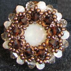 Toupie 4mm Sand Opal x 12