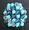 Toupie 4mm Turquoise x 12