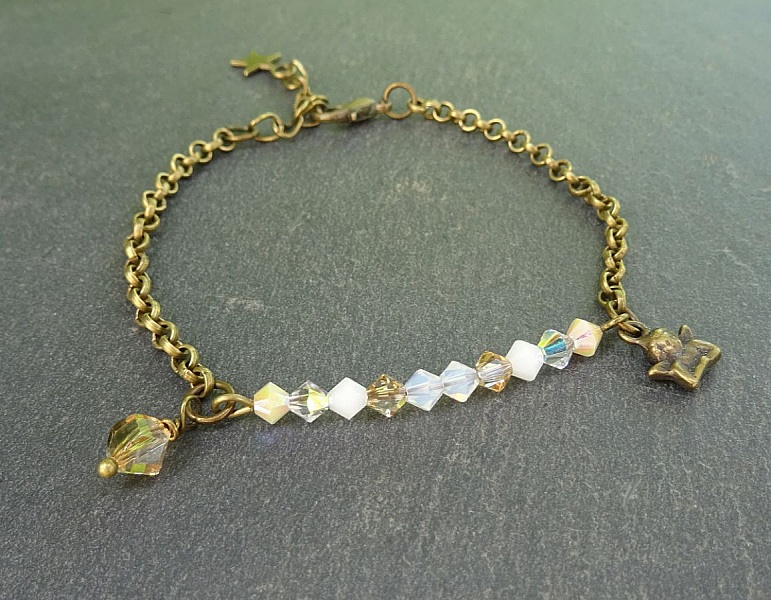 Toupie 4mm white opal x 12