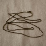 Chaîne bronze montée en collier sautoir 80 cm 