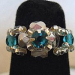 Bague en kit Lolita Strass Bleu turquoise