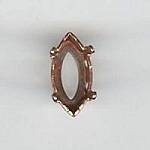 Sertissure navette 10x5mm dor&eacute; vieilli