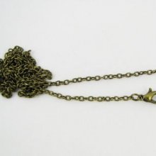 Chaîne bronze montée en collier 65 cm 