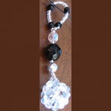 Suspension en kit Boule Noir & argent
