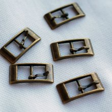 Boucles bronze vieilli pour bracelet 8mm style ceinture x 5