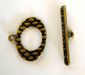 Fermoir en T Ovale- laiton vieilli 20x15mm (+ 2.60 &euro;)
